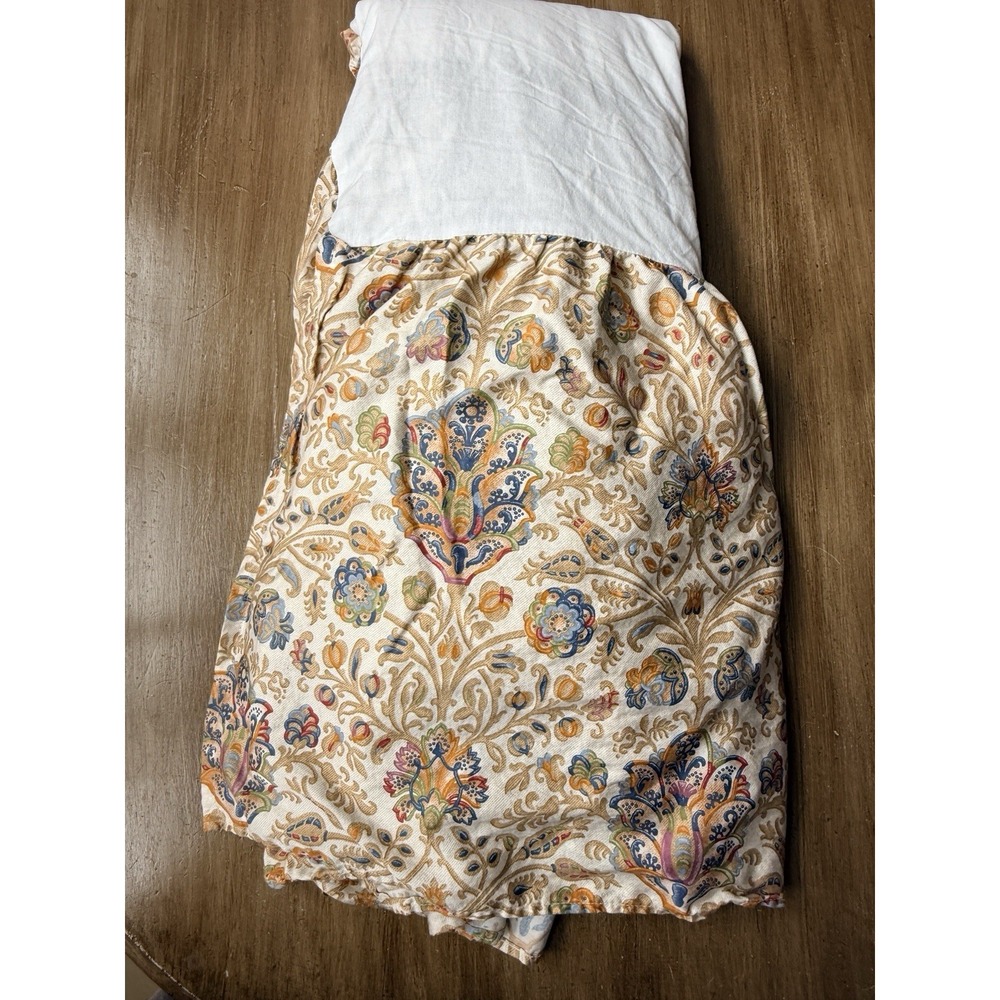 Lauren Ralph Lauren BED SKIRT Marrakesh Rug Floral Paisley Dust Ruffle QUEEN 13"